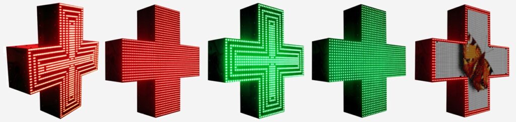 Аптечный крест из ЛЕД-модулей